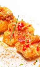 Bacalao con pimiento y cebolla
